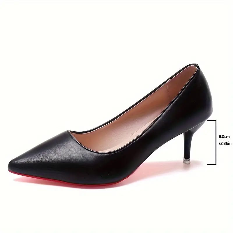 black heeled shoes