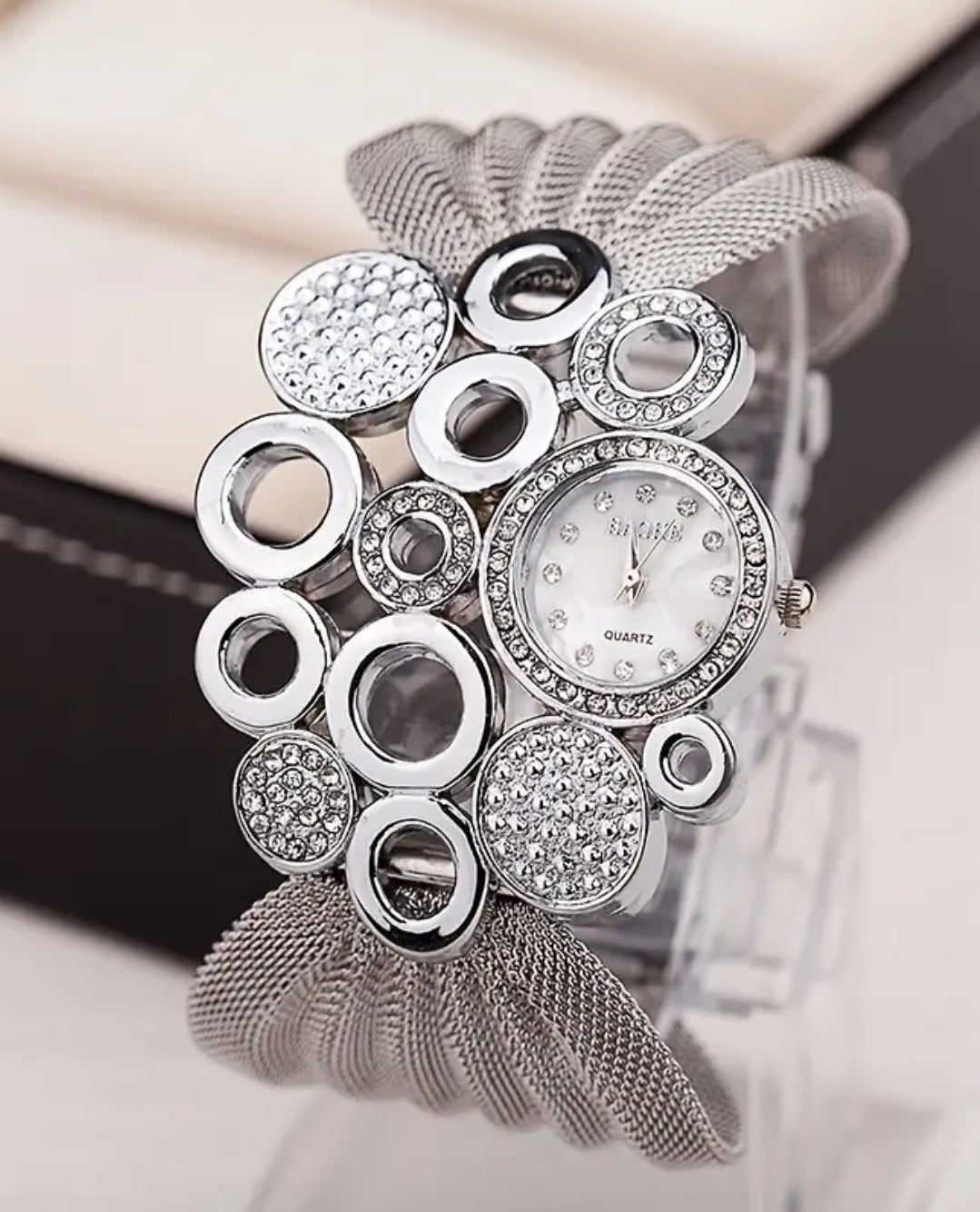 silver women watch